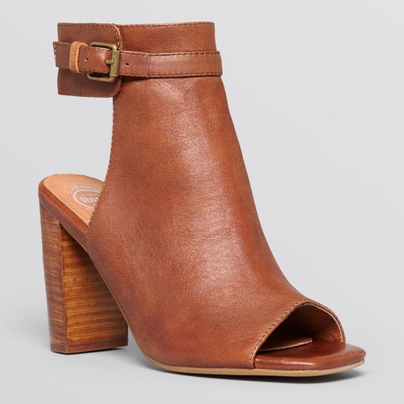 Jeffrey Campbell Shoes - Jeffery Campbell Canal Leather Peep-Toe Bootie
